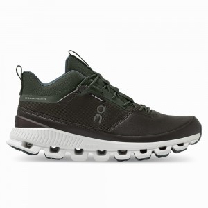 On Cloud Hi Waterproof Sneakers Dames Zwart Bruin | EAOG75431