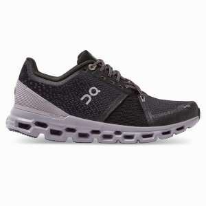 On Cloudstratus Road Hardloopschoenen Dames Zwart | DLVO62784