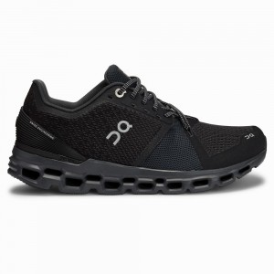 On Cloudstratus Road Hardloopschoenen Dames Zwart Grijs | HJYS49386