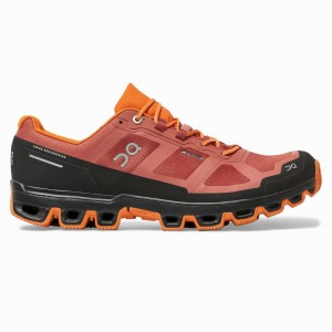 On Cloudventure Waterproof Trailrunning Schoenen Heren Rood Oranje | CDKM52893