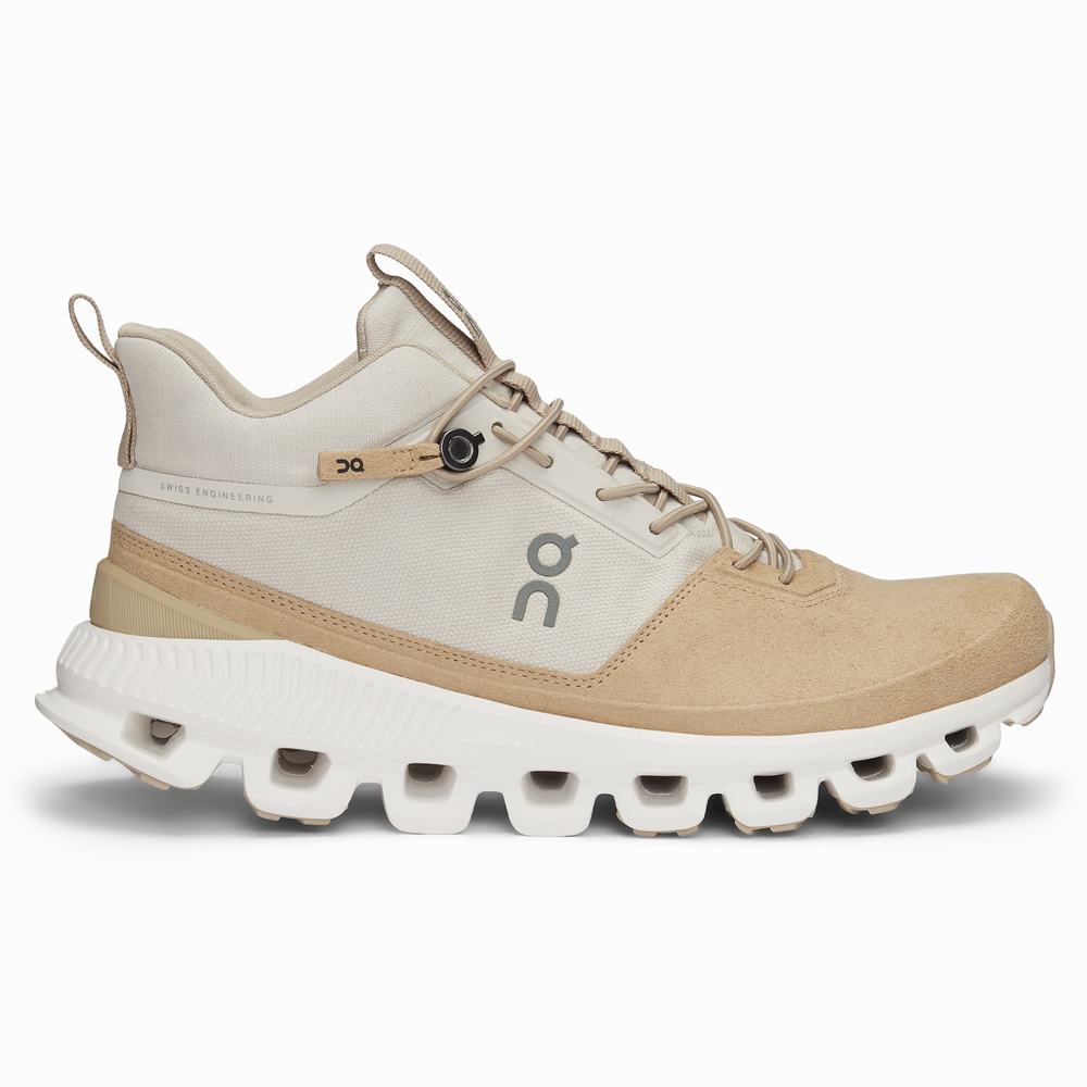 On Cloud Hi Sneakers Dames Beige Bruin | TKAM35982