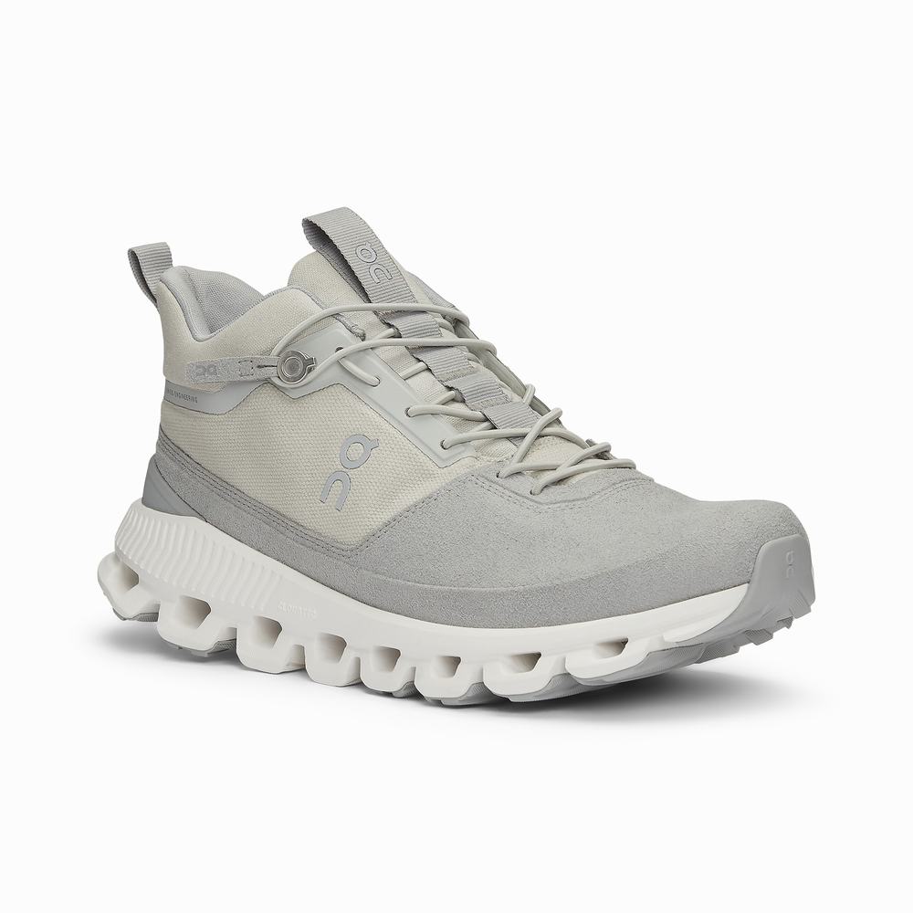 On Cloud Hi Sneakers Dames Beige Grijs | JDHY10648