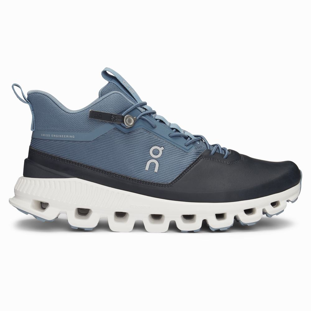 On Cloud Hi Sneakers Dames Zwart Donkerblauw | DMVL47829