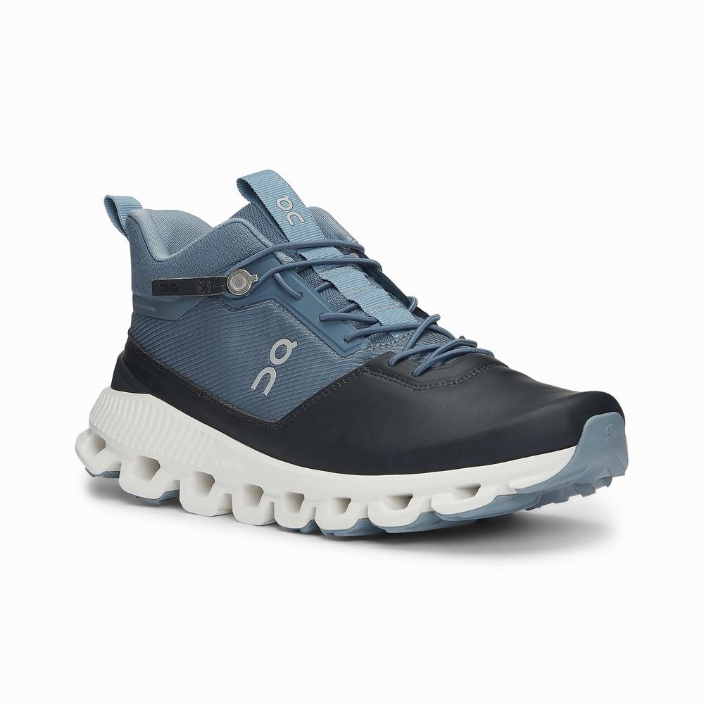 On Cloud Hi Sneakers Dames Zwart Donkerblauw | DMVL47829