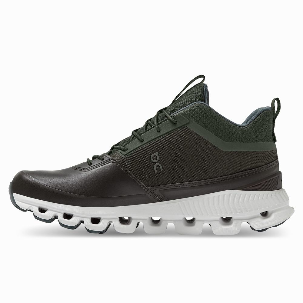 On Cloud Hi Waterproof Sneakers Dames Zwart Bruin | EAOG75431