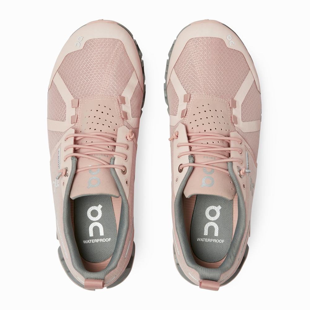 On Cloud Waterproof Road Hardloopschoenen Dames Roze | GTEU09576