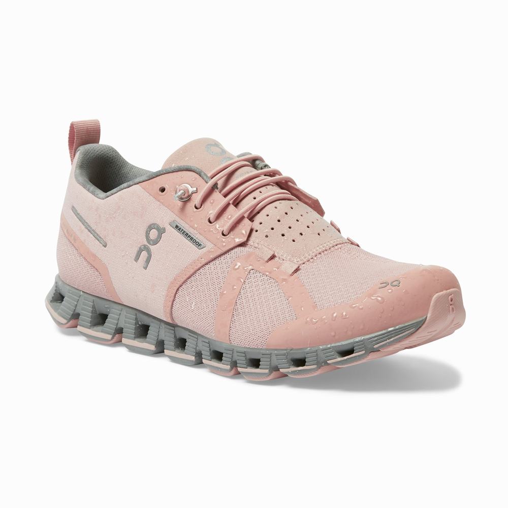 On Cloud Waterproof Road Hardloopschoenen Dames Roze | GTEU09576