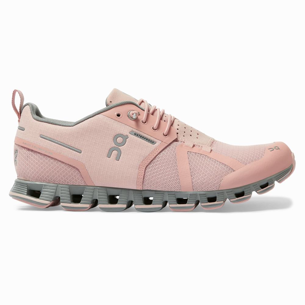 On Cloud Waterproof Road Hardloopschoenen Dames Roze | GTEU09576