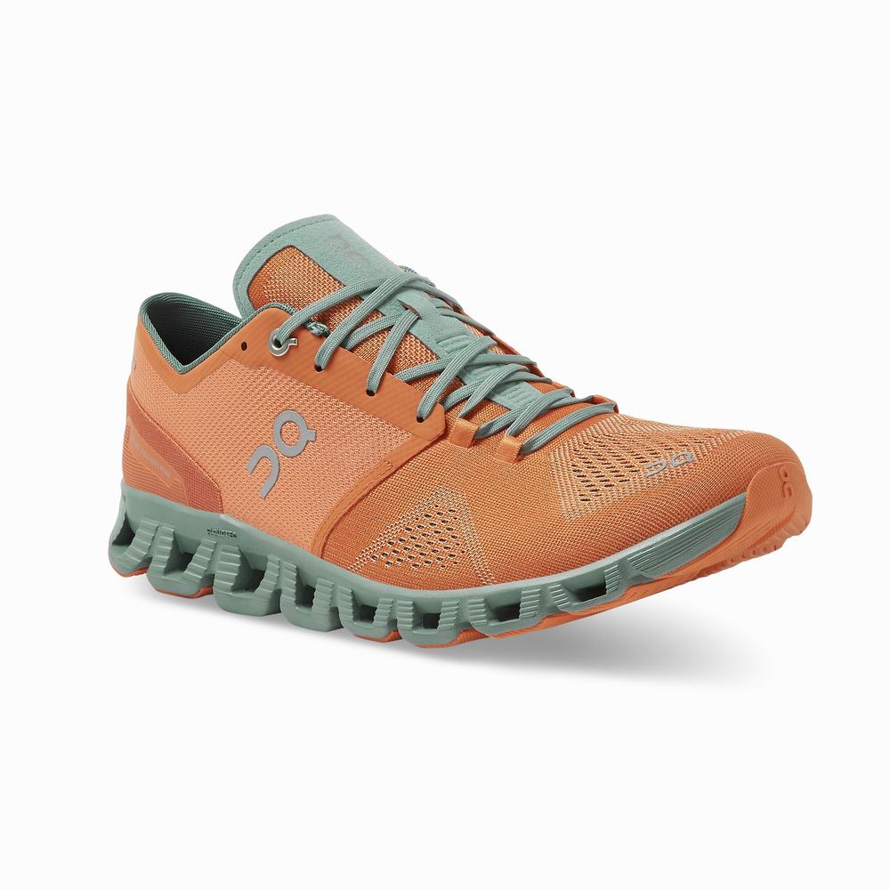 On Cloud X Trainingsschoenen Heren Oranje | NDQY06894