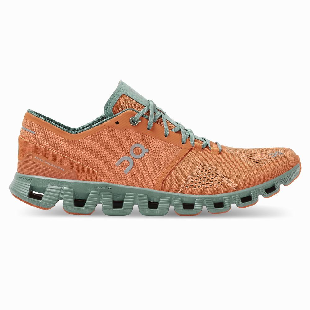 On Cloud X Trainingsschoenen Heren Oranje | NDQY06894