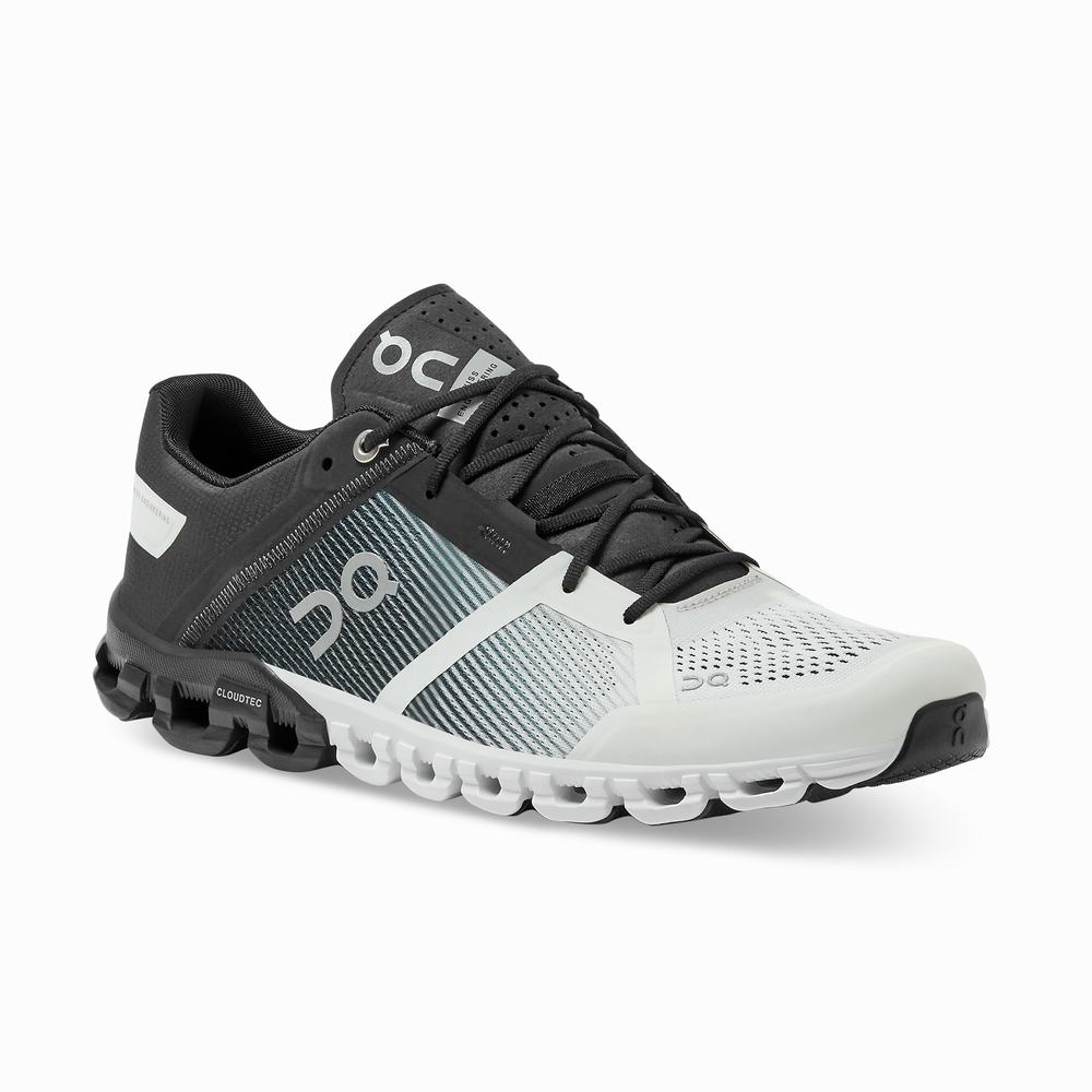 On Cloudflow Road Hardloopschoenen Heren Zwart Wit | MHCT38604