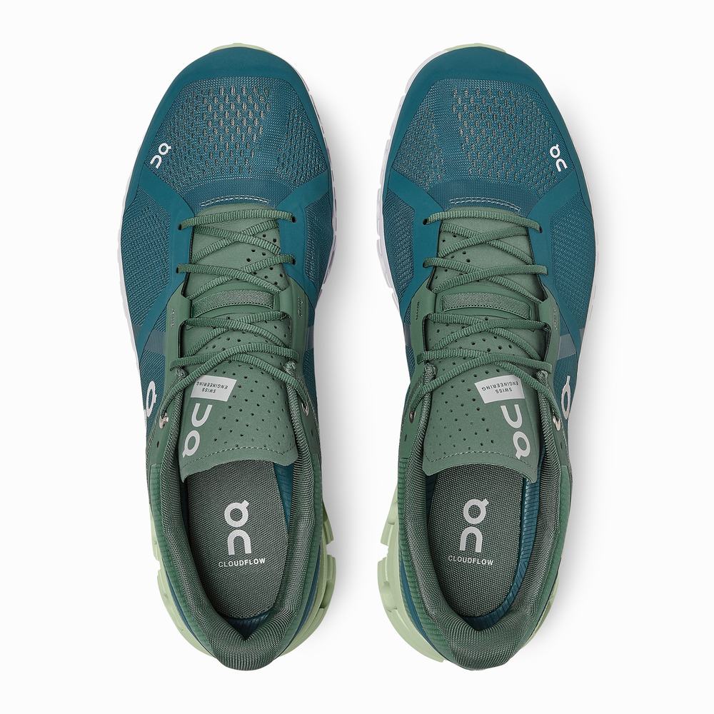 On Cloudflow Road Hardloopschoenen Heren Groen Blauw | XBDS12970