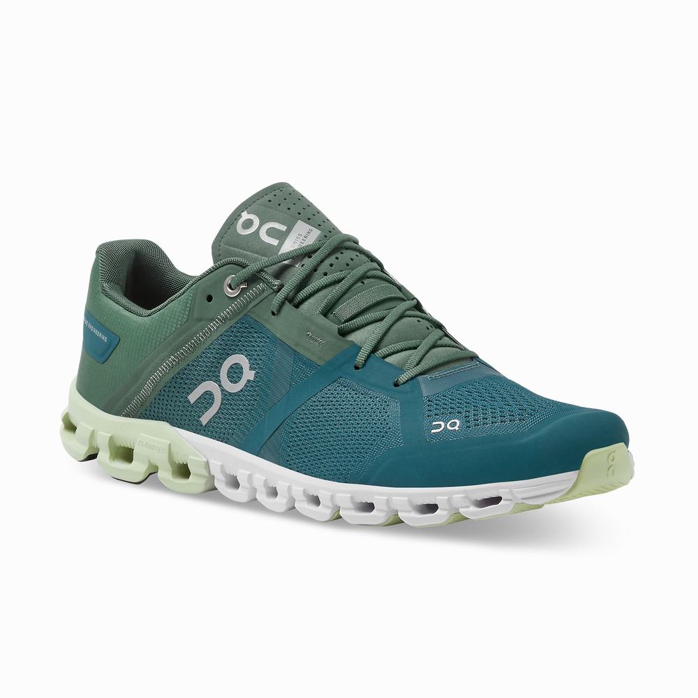 On Cloudflow Road Hardloopschoenen Heren Groen Blauw | XBDS12970