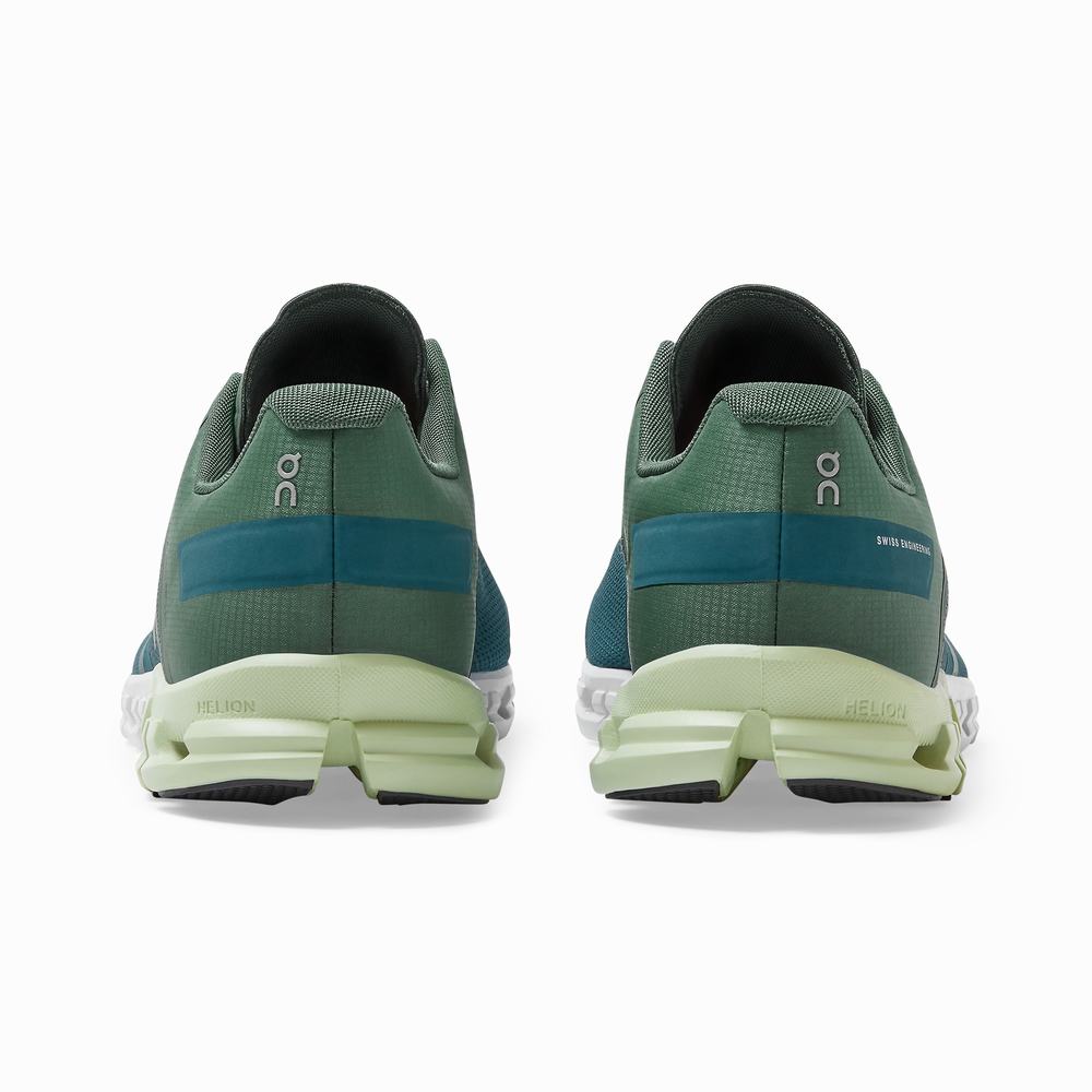 On Cloudflow Road Hardloopschoenen Heren Groen Blauw | XBDS12970