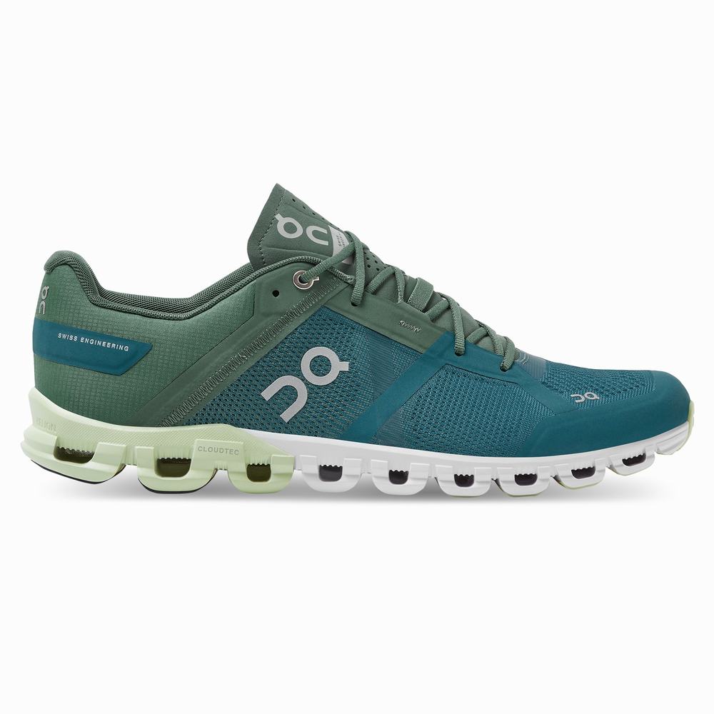 On Cloudflow Road Hardloopschoenen Heren Groen Blauw | XBDS12970