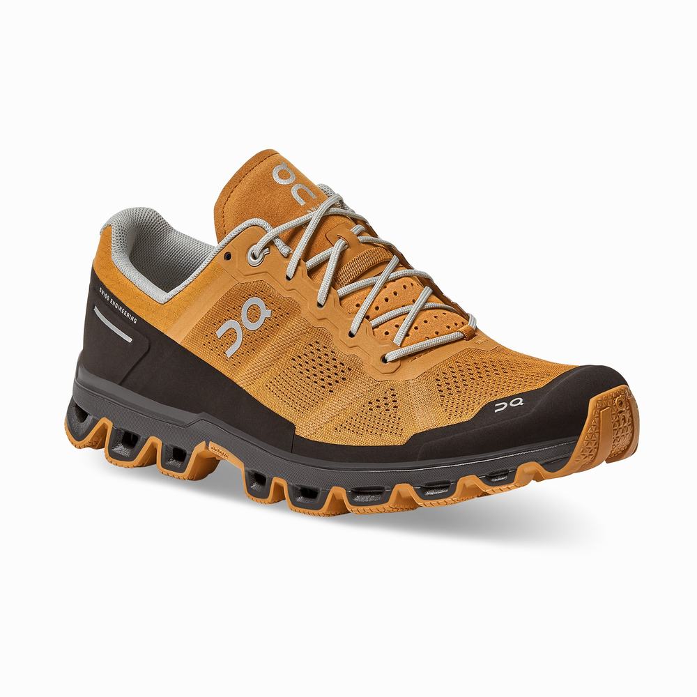 On Cloudventure Trailrunning Schoenen Heren Bruin Geel | ZHJO63479