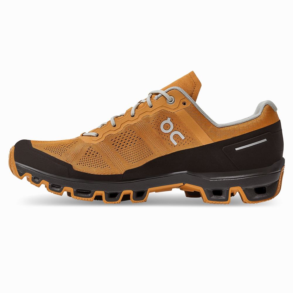 On Cloudventure Trailrunning Schoenen Heren Bruin Geel | ZHJO63479