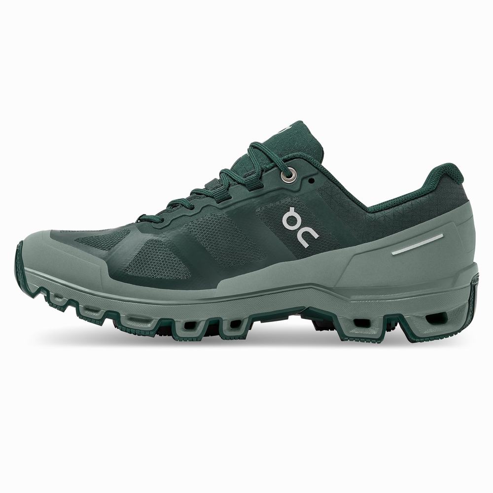 On Cloudventure Waterproof Trailrunning Schoenen Dames Groen | RGXY26508